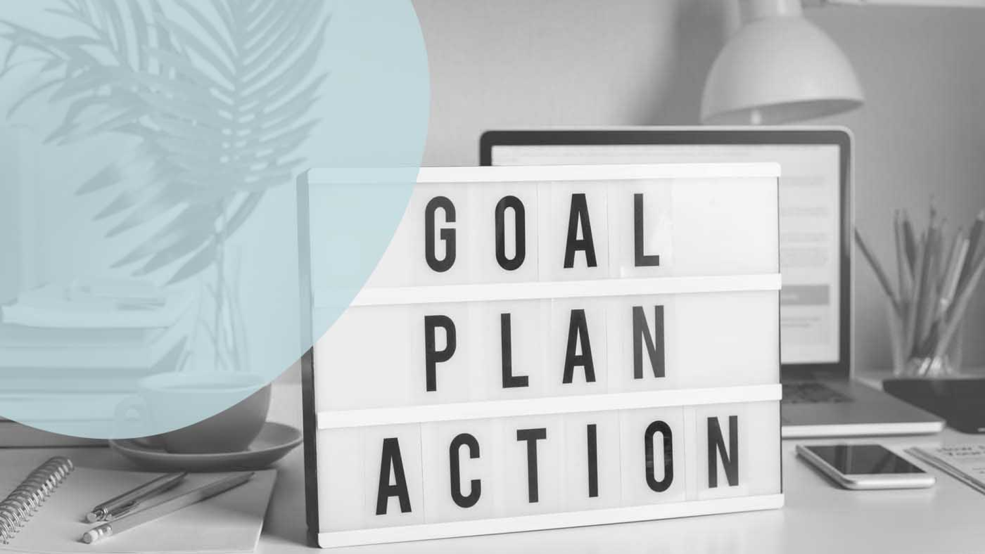 Caja de luz con palabras motivadoras